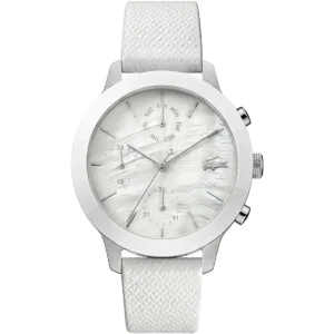 2001151 lacoste watch 12 12 women white dial rubber strap