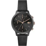 Lacoste Women's 12.12 Black Leather Watch | Watches Prime Lacoste Women's 12.12 Black Leather Watch | Watches Prime
