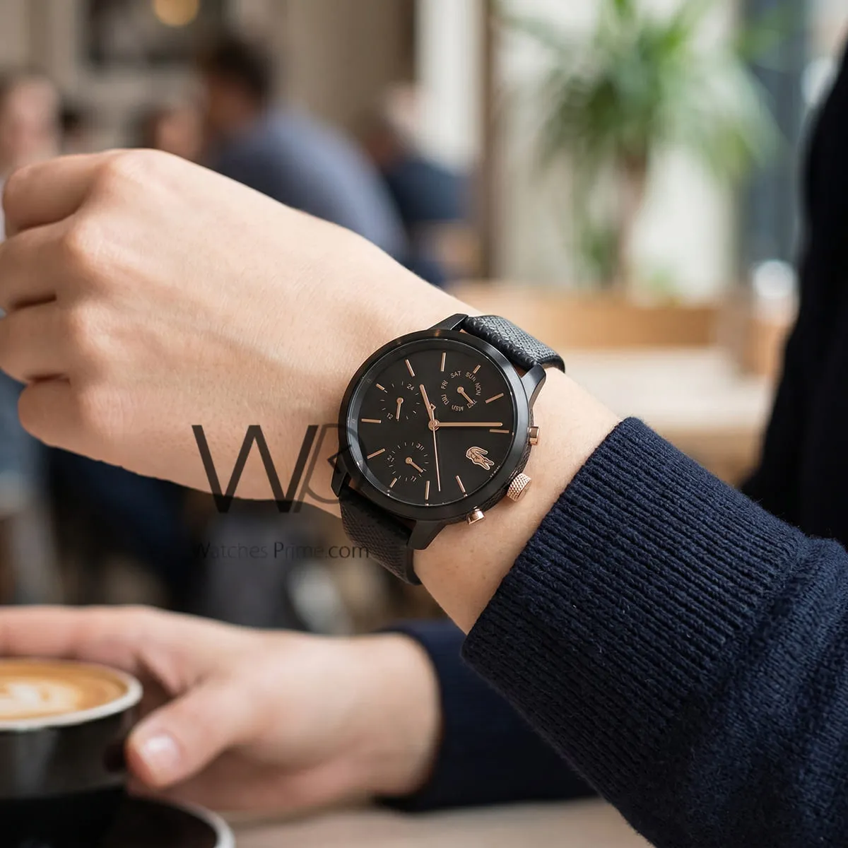 Lacoste Women's 12.12 Black Leather Watch | Watches Prime Lacoste Women's 12.12 Black Leather Watch | Watches Prime