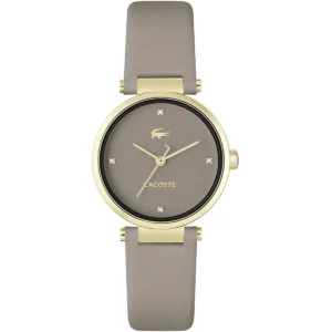 2001334 lacoste watch orba women brown dial leather strap