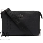 Lacoste Black Piqué Crossbody Bag & Clutch | Watches Prime