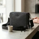Lacoste Black Piqué Crossbody Bag & Clutch | Watches Prime