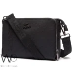 Lacoste Black Piqué Crossbody Bag & Clutch | Watches Prime