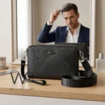 Lacoste Black Piqué Crossbody Bag & Clutch | Watches Prime