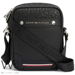 Tommy Hilfiger Black Pebbled Crossbody Bag | Watches Prime