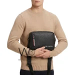 Tommy Hilfiger Men's Black Crossbody Bag | Watches Prime