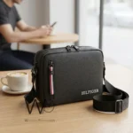 Tommy Hilfiger Men's Black Crossbody Bag | Watches Prime