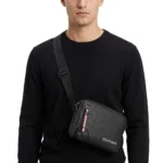 Tommy Hilfiger Men's Black Crossbody Bag | Watches Prime