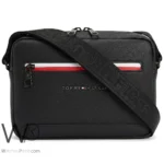 Tommy Hilfiger Black Pebbled Crossbody Bag | Watches Prime
