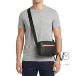 Tommy Hilfiger Black Pebbled Crossbody Bag | Watches Prime