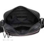Tommy Hilfiger Black Pebbled Monogram Bag | Watches Prime