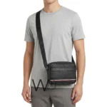 Tommy Hilfiger Black Pebbled Monogram Bag | Watches Prime