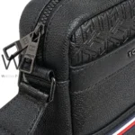 Tommy Hilfiger Black Pebbled Monogram Bag | Watches Prime