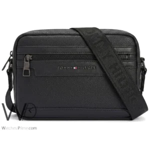 Tommy Hilfiger Men's Black Crossbody Bag | Watches Prime