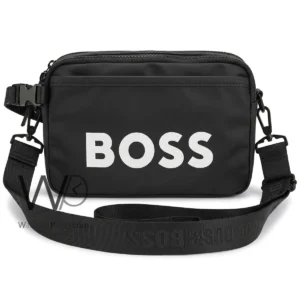 شنطة كروس بوس BOSS رجالي رمادي بسوست مزدوجة | واتشز برايم