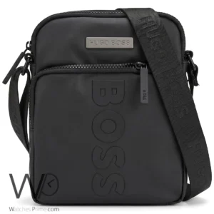 BOSS Black Matte Messenger Crossbody Bag | Watches Prime