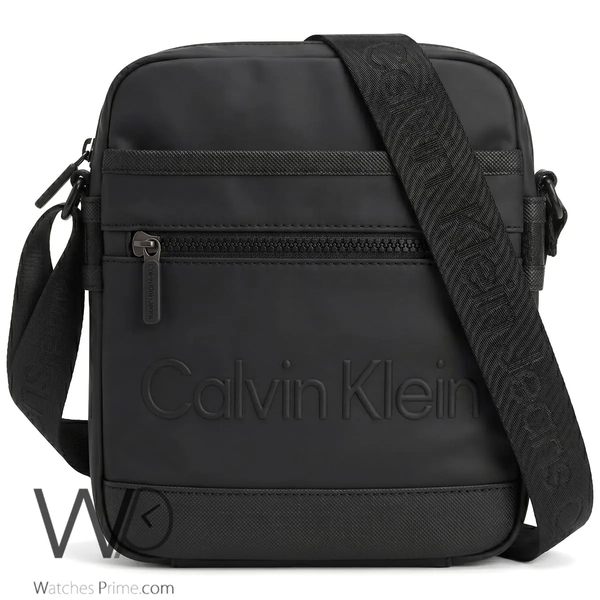 Calvin Klein Men's Black Vertical Crossbody Bag | Watches Prime Calvin Klein Men's Black Vertical Crossbody Bag | Watches Prime