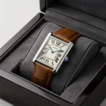 ساعة كارتييه Cartier رجالي مستطيلة بني | واتشز برايم