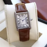 ساعة كارتييه Cartier رجالي مستطيلة بني | واتشز برايم
