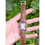 ساعة كارتييه Cartier رجالي مستطيلة بني | واتشز برايم