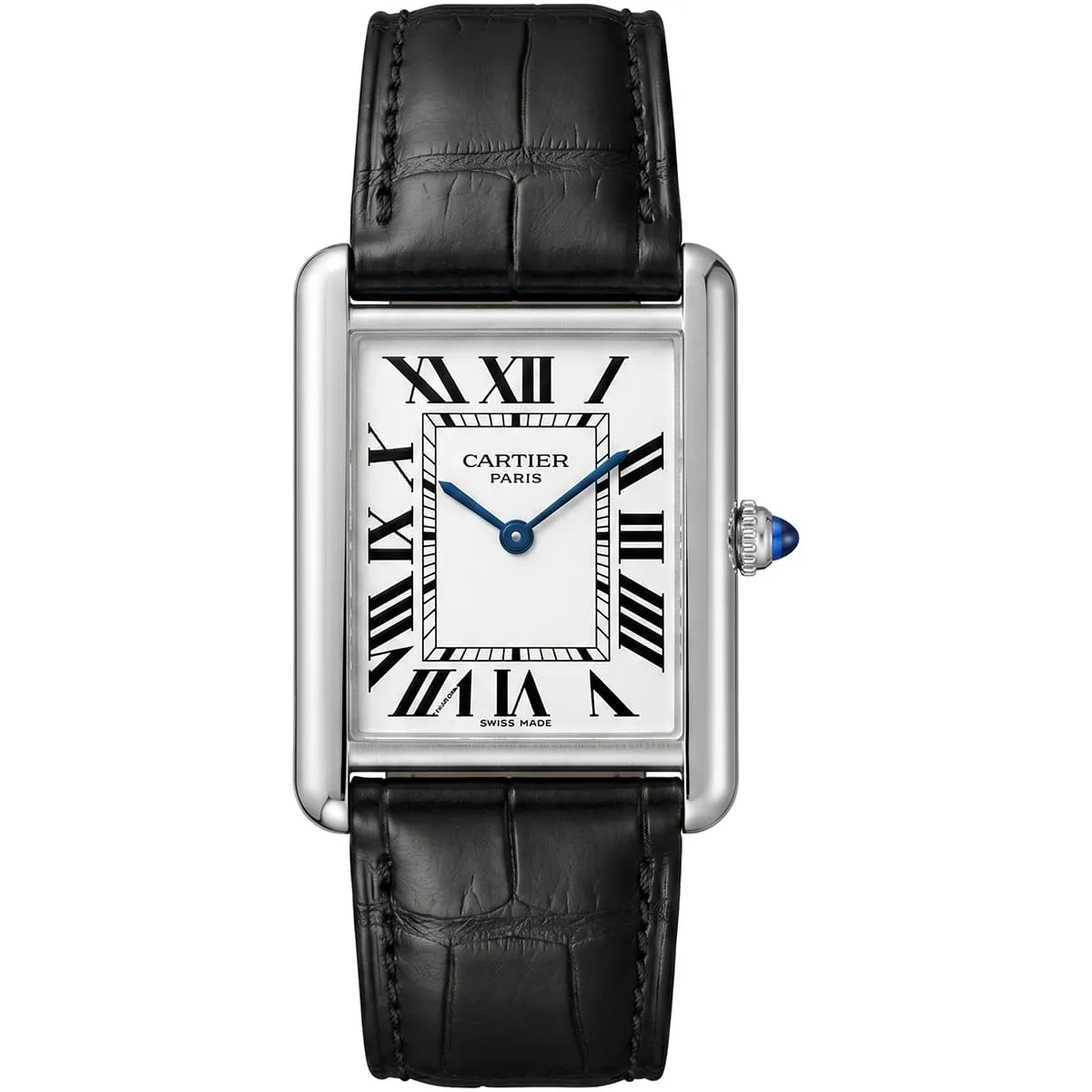 Cartier Men's Rectangular Silver Watch | Watches Prime Cartier Men's Rectangular Silver Watch | Watches Prime