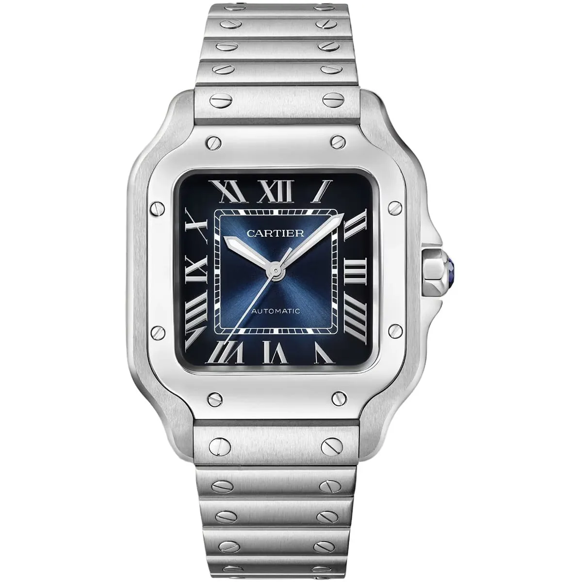 Cartier Men's Santos Automatic Blue Watch | Watches Prime Cartier Men's Santos Automatic Blue Watch | Watches Prime