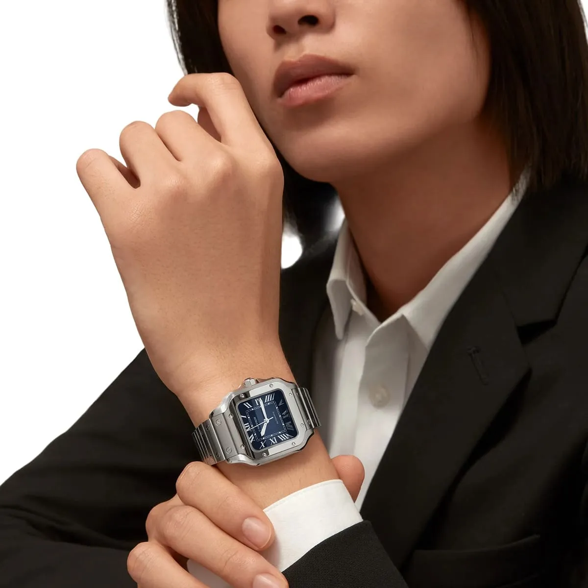 Cartier Men's Santos Automatic Blue Watch | Watches Prime Cartier Men's Santos Automatic Blue Watch | Watches Prime