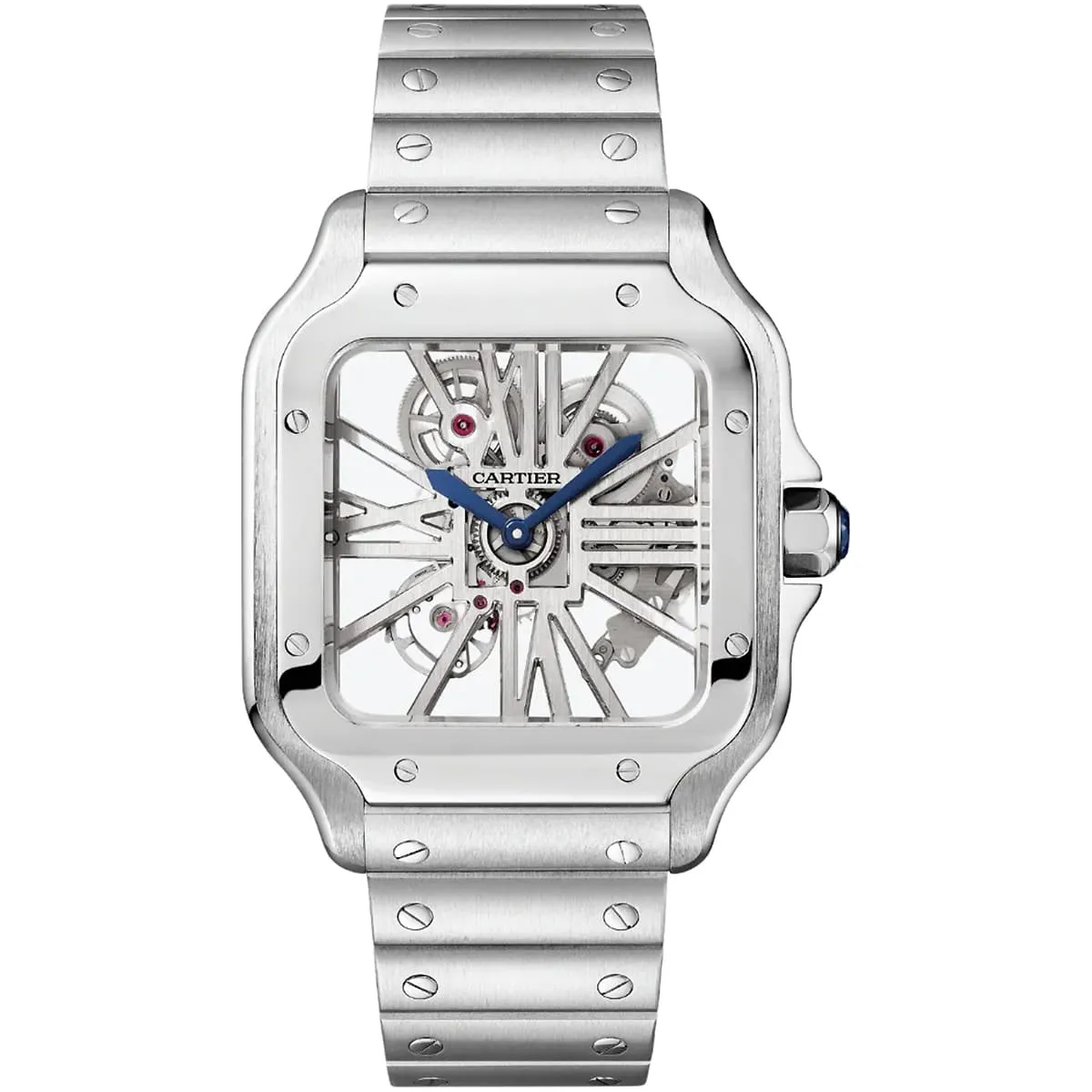 Cartier Men's Skeleton Silver-Tone Watch | Watches Prime Cartier Men's Skeleton Silver-Tone Watch | Watches Prime