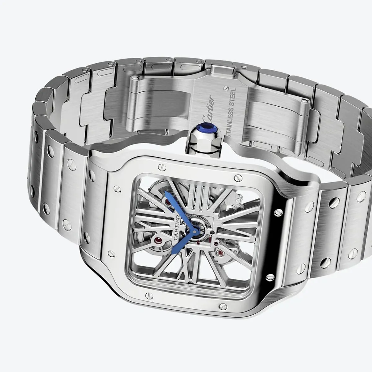 Cartier Men's Skeleton Silver-Tone Watch | Watches Prime Cartier Men's Skeleton Silver-Tone Watch | Watches Prime