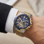 Casio Edifice EFR-554 Men's Blue Gold Watch | Watches Prime