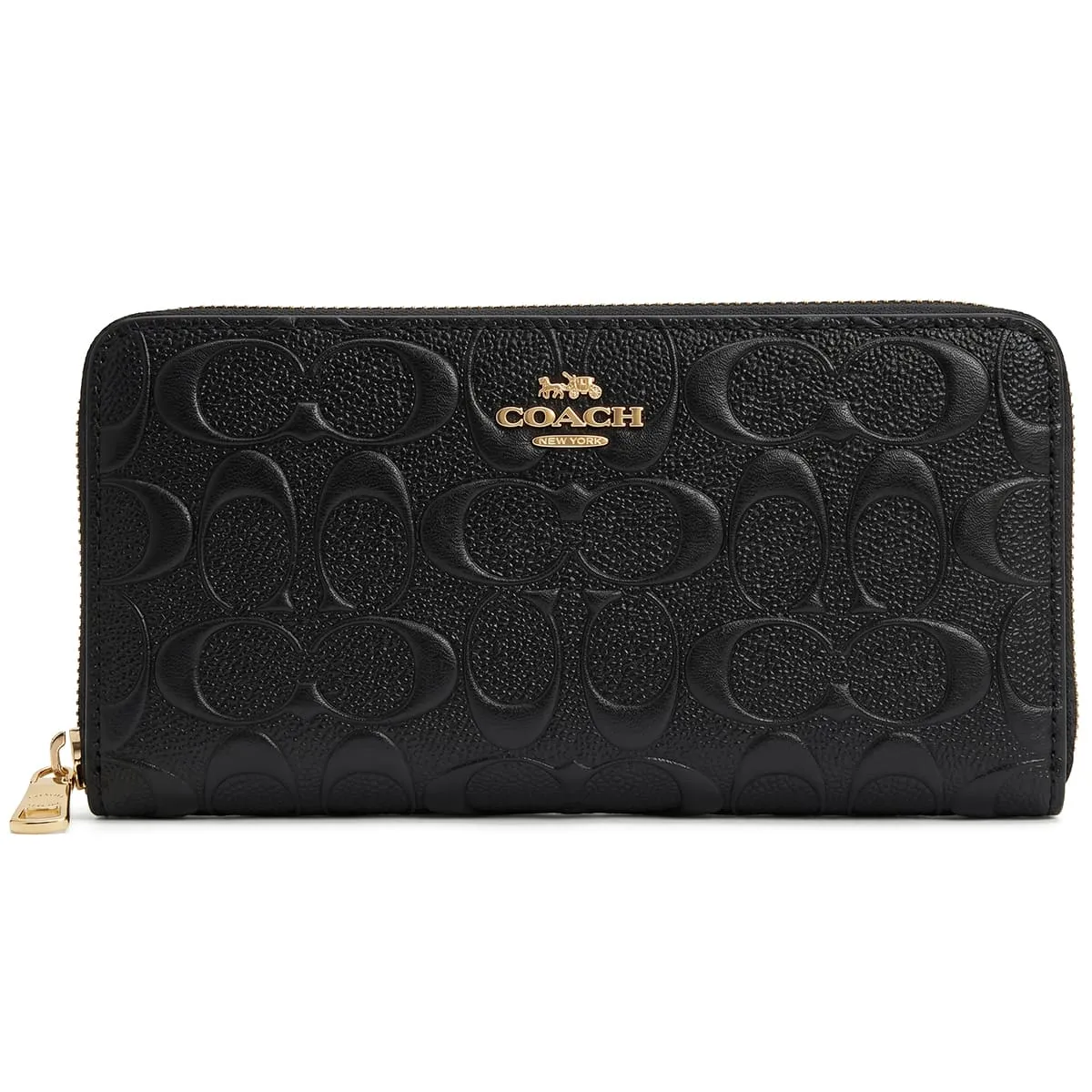 COACH Women's Black Signature Zip Wallet F53834 | Watches Prime COACH Women's Black Signature Zip Wallet F53834 | Watches Prime