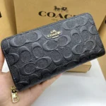 COACH Women's Black Signature Zip Wallet F53834 | Watches Prime COACH Women's Black Signature Zip Wallet F53834 | Watches Prime