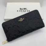 COACH Women's Black Signature Zip Wallet F53834 | Watches Prime COACH Women's Black Signature Zip Wallet F53834 | Watches Prime