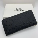 COACH Women's Black Signature Zip Wallet F53834 | Watches Prime COACH Women's Black Signature Zip Wallet F53834 | Watches Prime