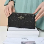 COACH Women's Black Signature Zip Wallet F53834 | Watches Prime COACH Women's Black Signature Zip Wallet F53834 | Watches Prime