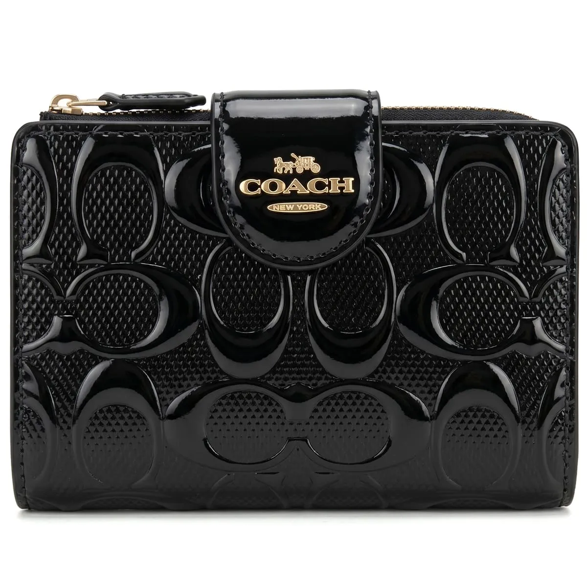 COACH Women's Signature Patent Wallet CV414 | Watches Prime COACH Women's Signature Patent Wallet CV414 | Watches Prime