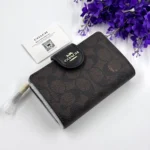 COACH Signature Walnut Black Zip Wallet CW786 | Watches Prime COACH Signature Walnut Black Zip Wallet CW786 | Watches Prime