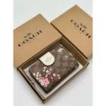COACH Women's Signature Floral Wallet C3773 | Watches Prime