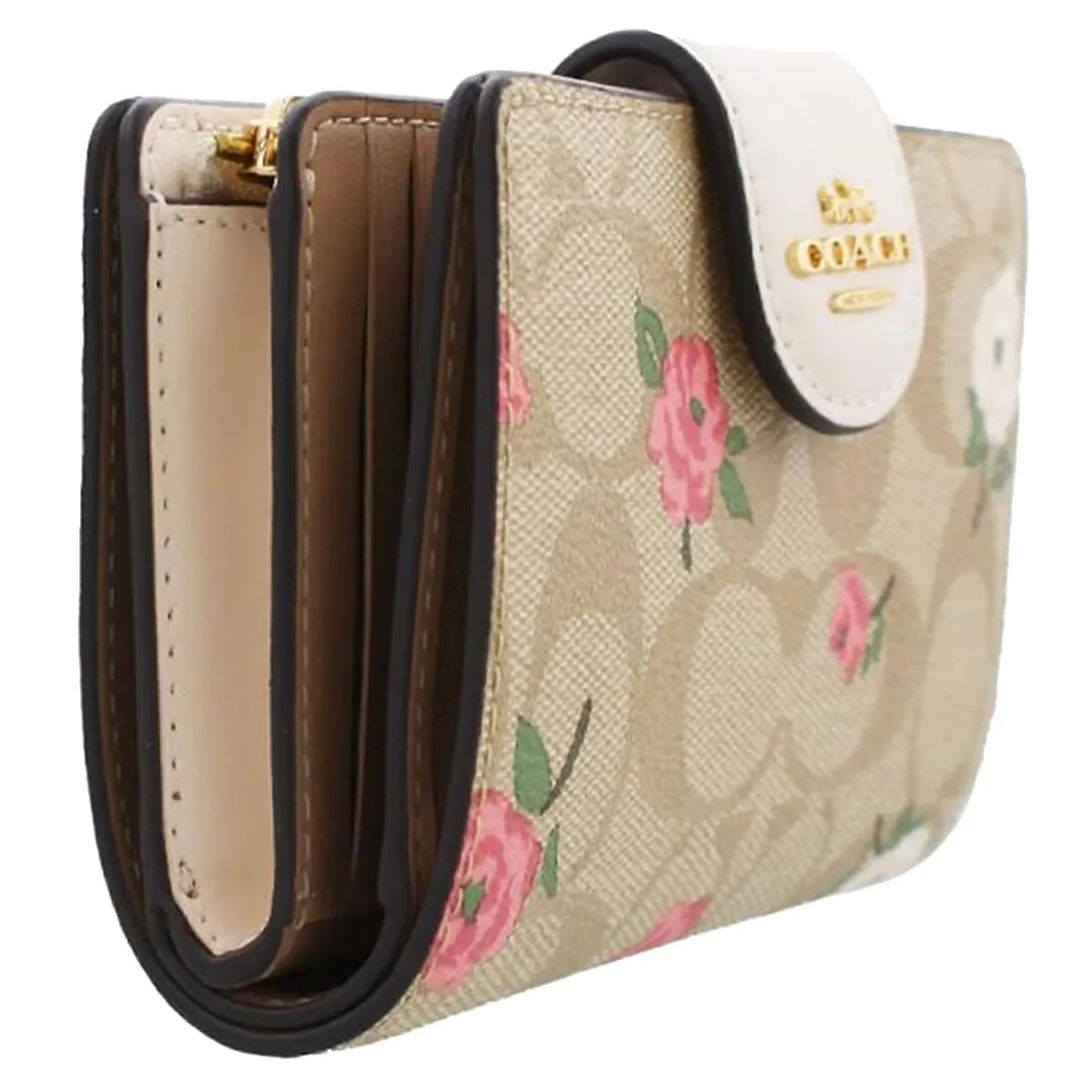 COACH Women's Signature Floral Wallet CR968 | Watches Prime COACH Women's Signature Floral Wallet CR968 | Watches Prime