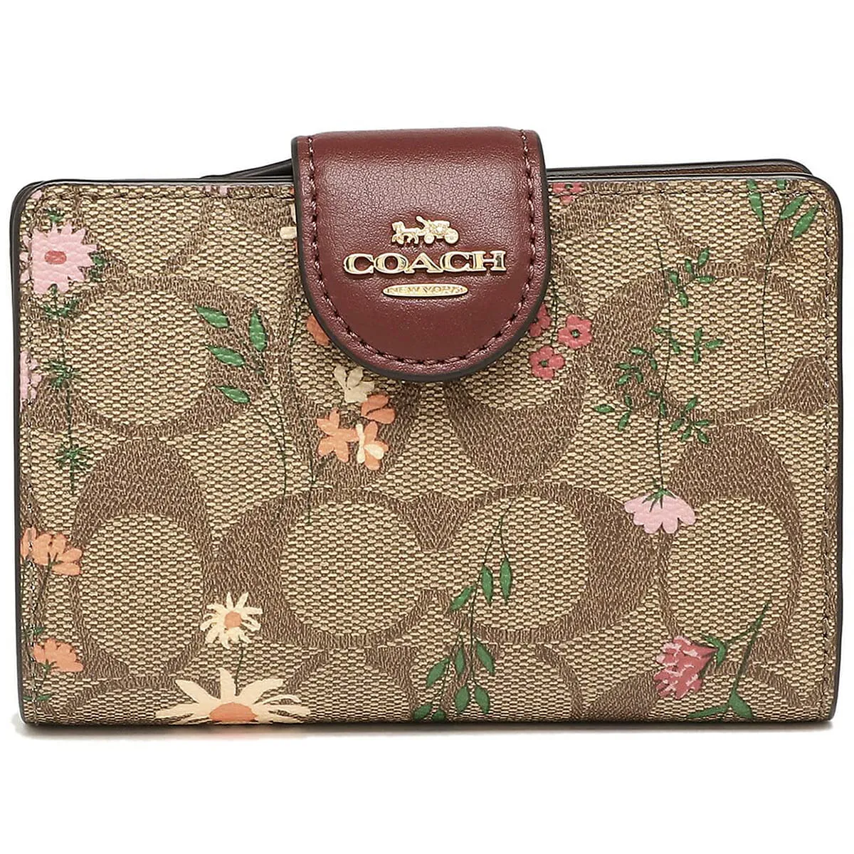 COACH Signature Floral Corner Zip Wallet C8730 | Watches Prime COACH Signature Floral Corner Zip Wallet C8730 | Watches Prime