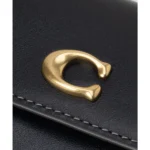 COACH Black Leather Snap Wallet CZ111 | Watches Prime