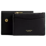 COACH Black Leather Snap Wallet CZ111 | Watches Prime