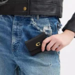 COACH Black Leather Snap Wallet CZ111 | Watches Prime