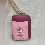COACH Cherry Signature Zip Card Case CR832 | Watches Prime