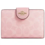 COACH Women's Pink Bifold Wallet CW786 | Watches Prime