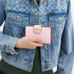 COACH Women's Pink Bifold Wallet CW786 | Watches Prime