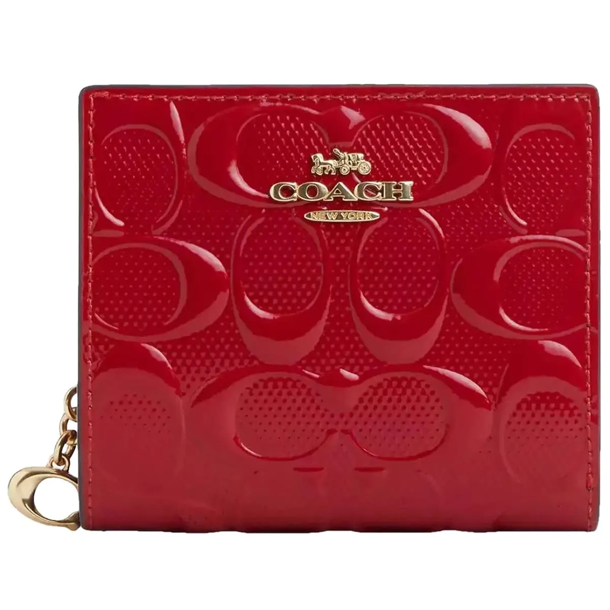 COACH Women's Red Patent Snap Wallet CV415 | Watches Prime COACH Women's Red Patent Snap Wallet CV415 | Watches Prime