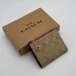 COACH Signature Card Holder 78002 - Pink | Watches Prime