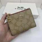 COACH Signature Card Holder 78002 - Pink | Watches Prime