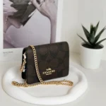 COACH Signature Mini Wallet on a Chain CZ278 | Watches Prime